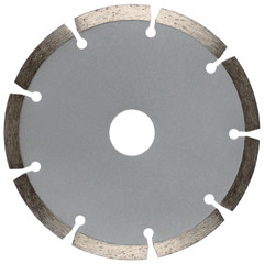 Diamond cutting disc for concrete. Object is isolated on white background without shadows