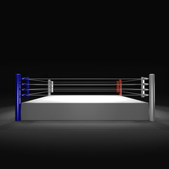 boxing ring on white background