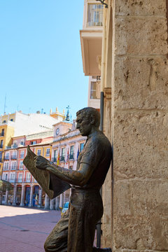 Burgos statue or the newspaper reader Spain