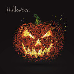 Grimace pumpkin particles, it can be used for Halloween, vector illustration.