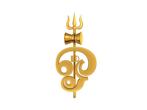 Tamil Om Symbol with Trident
