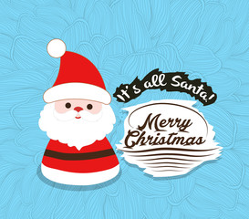 Santa. Merry christmas Flower sketch background
