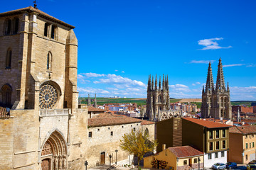 Fototapeta na wymiar Burgos San Esteban church facade Castilla Spain