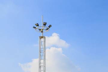 street light pole on sky background