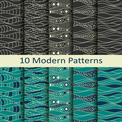 set of ten modern patterns