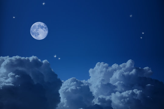 Fantastic view of  Night Sky, Stars  and the Moon