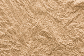 background and texture of brown Wrinkled paper