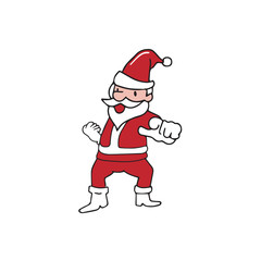 Santa pointing