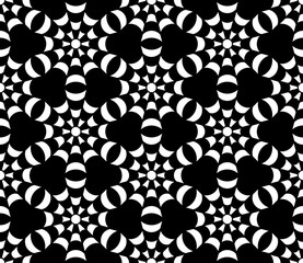 Vector modern seamless geometry pattern, black and white abstract geometric background, trendy print, monochrome retro texture, hipster fashion design