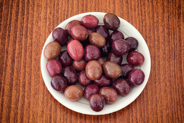 Organic brown olives