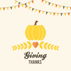 Thanksgiving design with buntings