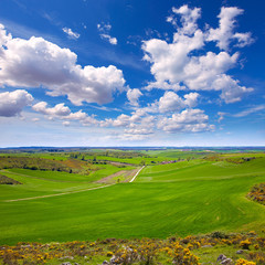 Saint James way from Atapuerca cross to Burgos