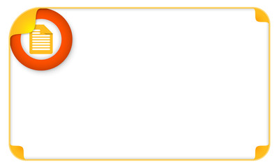 Color frame for your text and document icon