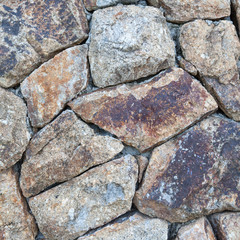 stacked stone wall.