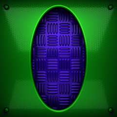 green and blue metal background