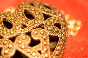 Heart Pendant on Silk