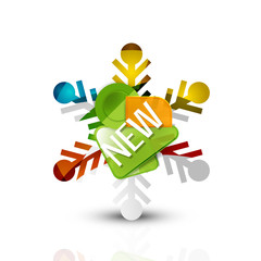 New sale tag, badge for Christmas