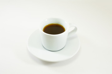 Coffee cup close up, isolated white.