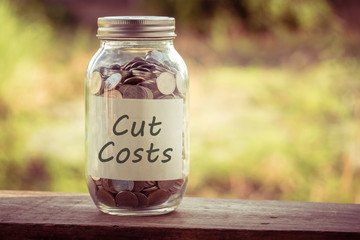 save money for investment concept money in the glass with filter effect retro vintage style