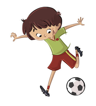 niño jugando a futbol