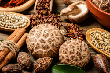 black mushroom and spice