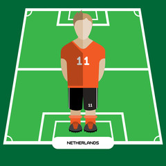Fototapeta premium Computer game Netherlands Football club player
