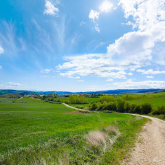 Cereal fields by The Way of Saint James in Castilla