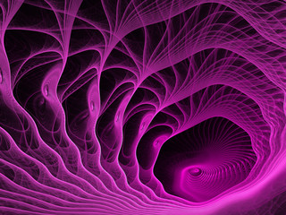 Abstract digitally generated image tunnel