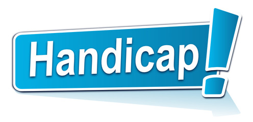 handicap sur étiquette bleue