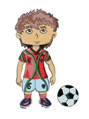 Football Player with Soccer Ball