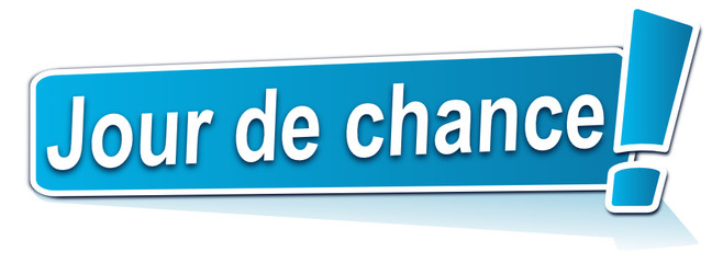 jour de chance sur étiquette bleue
