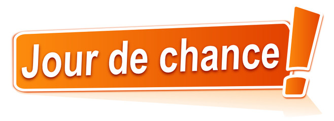 jour de chance sur étiquette orange