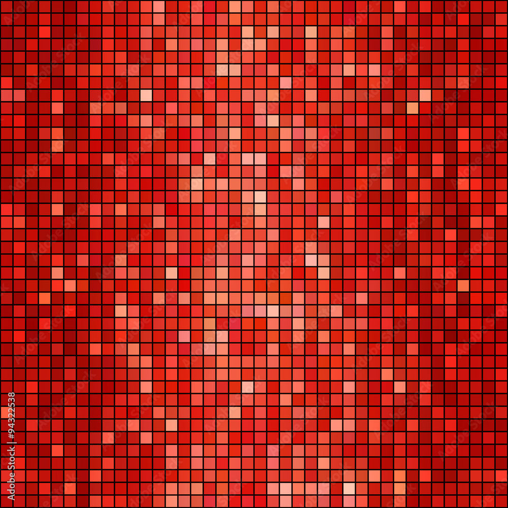 Poster vector red mosaic background