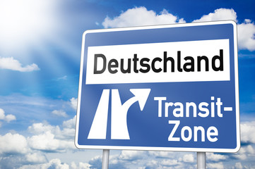 Schild Transitzone