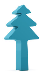 Christmas tree abstract rendered isolated on white background