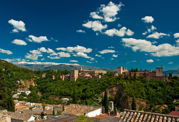 Fototapeta na wymiar The famous Alhambra in Granada, Spain