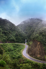 Road near Tram Ton pass in Sapa, Vietnam