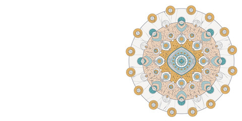 Colorful mandala postal