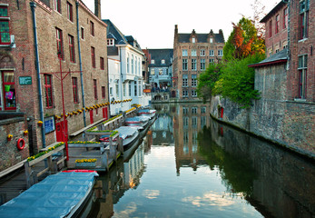 Fototapeta na wymiar Houses in Bruges, Beglium