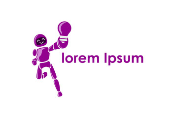 Robot holding a bulb