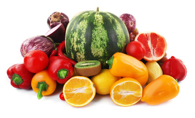 Fresh vegetable isolated on white