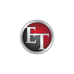 ET initial circle logo red