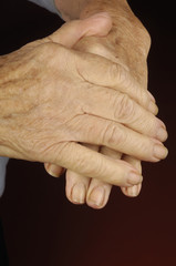 Fototapeta premium old woman hand