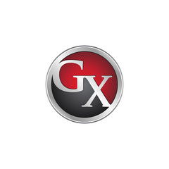 GX initial circle logo red