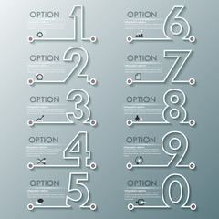 Modern infographics options banner.