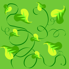 A pattern with heart-shaped leaves