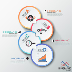 Modern infographics options banner.