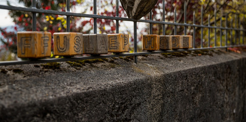 Klötze mit Buchstaben