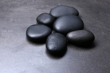Group of pebbles on dark background