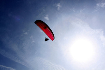 parachute in the sky